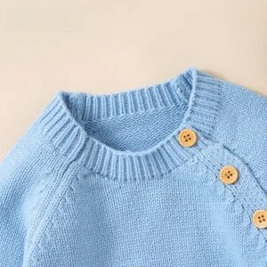 Knitted Hooded Baby Romper
