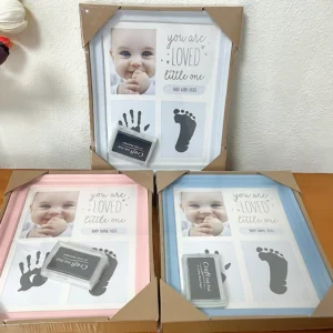 Baby Handprint Footprint Clay Photo Frame