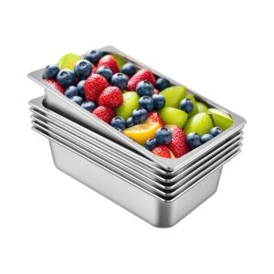 6 Pack Steam Table Pans 20.9 X 12.8 X 5.9 Inch Deep Steam Ta