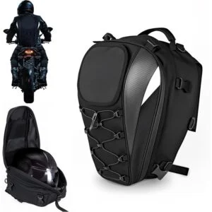 Expandable Waterproof Motorcycle Rear-Seat Helmet Bag