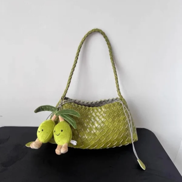 Genuine leather hand-woven bags