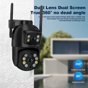 Wifi Security Camera Panoramic View Waterproof