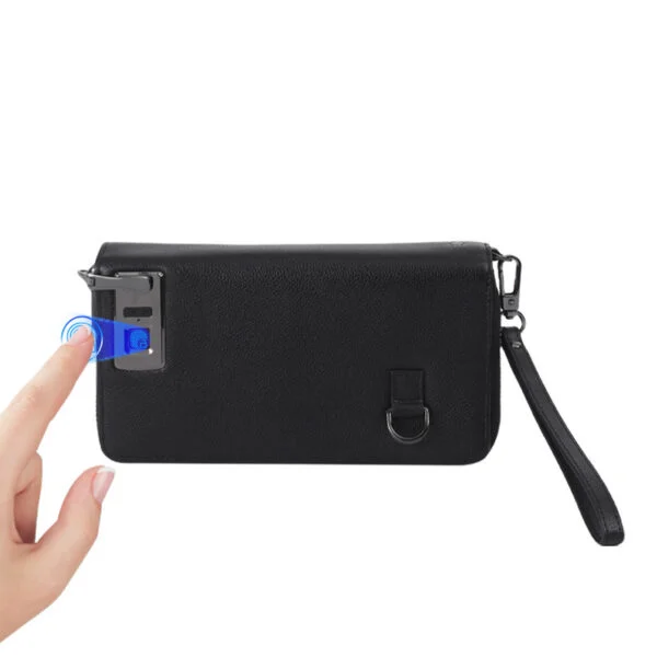Men’s Leather Fingerprint Lock Smart Wallet