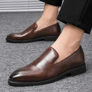 Men’s British-style business casual leather shoes