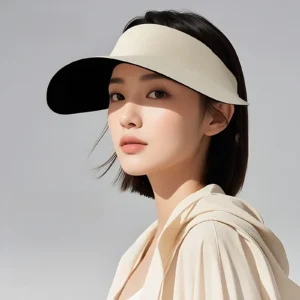 Traceless Integrated Sunscreen Hat Women’s Anti-ultraviolet Summer Sports Big Brim Empty Top Foldable Sunshade Hat
