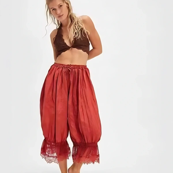 Womens Lace Trim Loungewear Shorts
