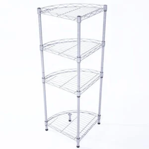 4Tier Wire Shelving Rack Metal Storage Shelf Unit For Laundry Bathroom Kitchen Pantry Closet