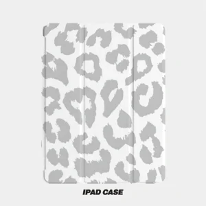 Leopard-Print iPad Case with Pencil Holder