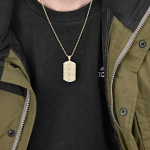 Men's Titanium Steel Leaf Pattern Necklace
