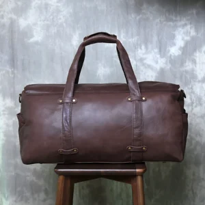 Men’s genuine leather large capacity luggage bag