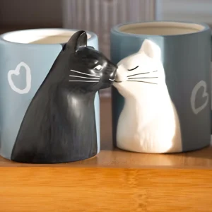 Japanese Style Cartoon Cat Ceramic Couple Mugs