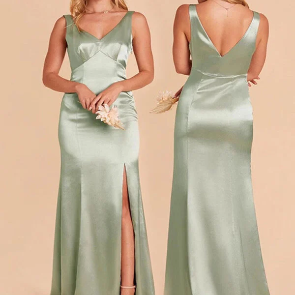 Elegant Satin Evening Dress for Formal Events