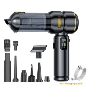Portable Car Vacuum Cleaner with Battery Display