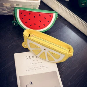 Tangerine and Watermelon Crossbody Bag