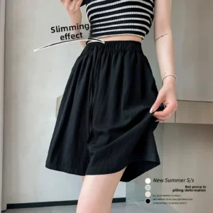 Women's Ice Silk Wide Leg Pants