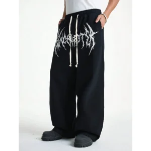 Men’s casual wide-leg trousers