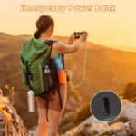 5 in 1 Portable Waist Clip Fan with 5 Speeds Flashlight 1WmA