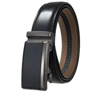Men’s Genuine Leather Automatic Buckle Belt