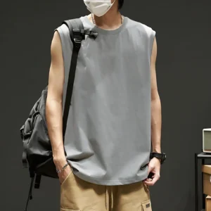 Men’s Quick-Dry Sleeveless T-Shirt Loose Fit Workout Top