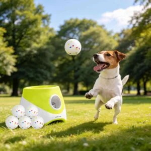 Automatic Dog Ball Launcher Rechargeable Interactive Pet Bal