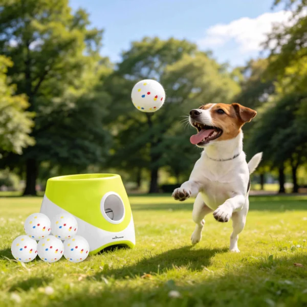 Automatic Dog Ball Launcher Rechargeable Interactive Pet Bal