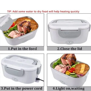 Portable Electric Heating Lunch Box for Home and Car Use