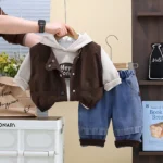 Boys Hooded Vest, Top and Trousers 3-Piece Set