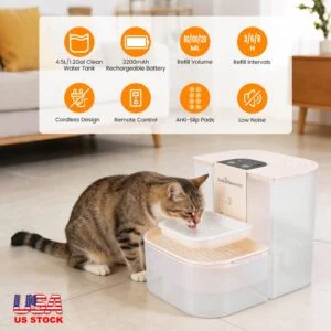 Smart Pet Water Fountain Automatic 1pc 4 5l Dispenser
