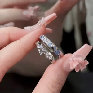 Starry Night Luminous Couple Rings