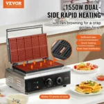 Commercial Waffle Maker Rectangle Waffle Baker Machine 1550W