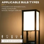 Modern Shelf Floor Lamp with Dual Ambient Light