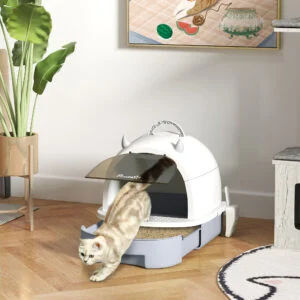 Covered Cat Litter Box with Lid Bag