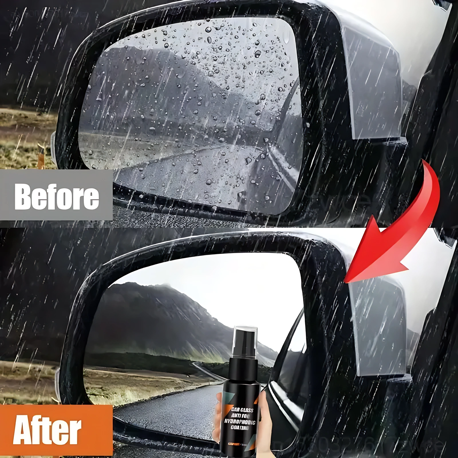 Automotive Glass Water-Repellent Spray