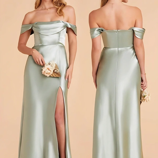 Elegant Satin Evening Dress for Formal Events