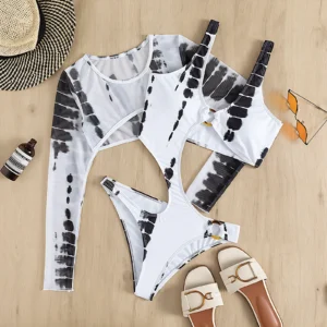 One-piece swimming suit set