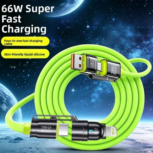Four-in-One Fast Charging Data Cable