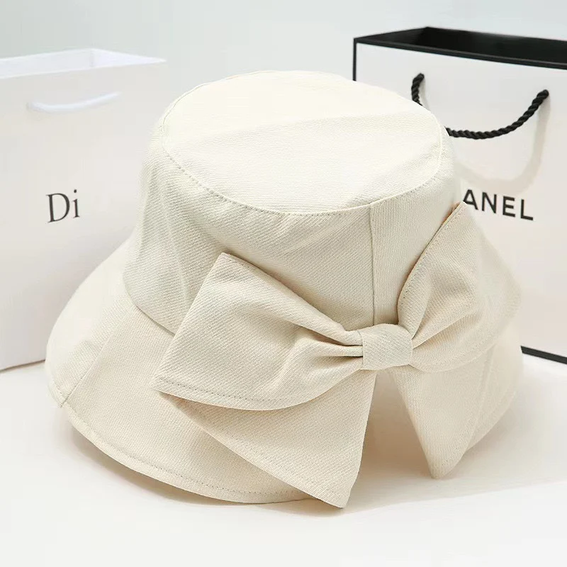 Bow flat top beige
