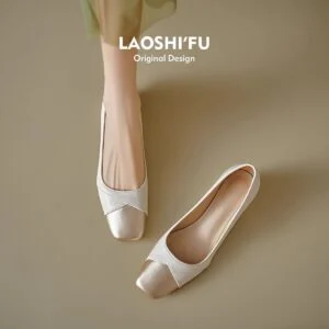 Women's Square-Toe Mary Jane Shoes with Chunky Low Heel
