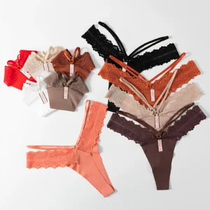 Women's Lace Low Waist Sexy Thong Underwear