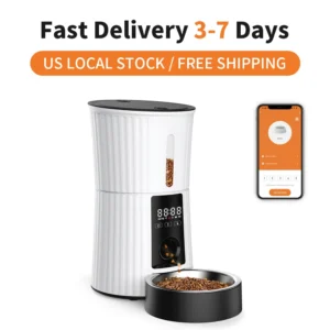 Fast Delivery Newest Timed Automatic Cat Feeders 4L Automatic Cat Food Dispenser 10S Voice Recorder for Cats & Small Medium Dogs