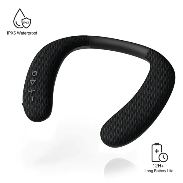 Neckband Bluetooth Speaker with Deep Bass