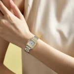 Amovan Vintage Gold Rectangular Quartz Watch for Women