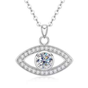 Women's 925 Sterling Silver VVS Moissanite Eternity Pendant
