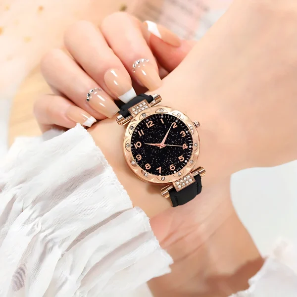 Faux Leather Analog Quartz Wrist Watch