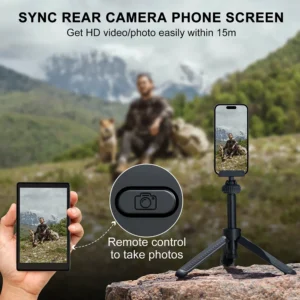 Vlog Selfie Monitor Screen Magnetic Phone Vlog Selfie Monitor Screen Bluetooth Remote Back Camera Monitor for Live Stream TikTok