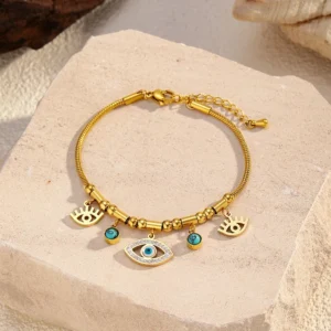 Fashion Titanium Steel Bracelet for Women, Electroplated Color-retaining Exquisite Stainless Steel Jewelry Fashion