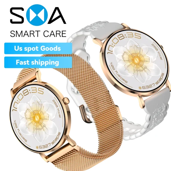 Am28 Heart Rate Sleep Monitor SPO2 Smartwatch for Women