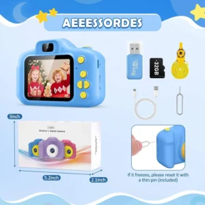 US Stock Spot Children Digitales Camera Mini Kid’s Cartoon Designs With 32GB Memory Cards Have a Large Stock Sold at Base Price