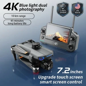 4K GPS Foldable Drone with Dual Camera and Airdrop