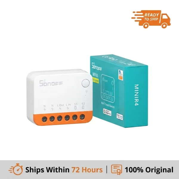 Sonoff Mini Extreme Minir4 WiFi Smart Switch Super Tiny Size 10A 240V AC US Stock Wireless Remote Signal Control Home System